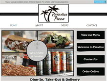 Tablet Screenshot of paradisepizzajoey.com